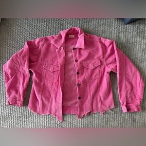 Free People Inspired Pink Corduroy Jacket